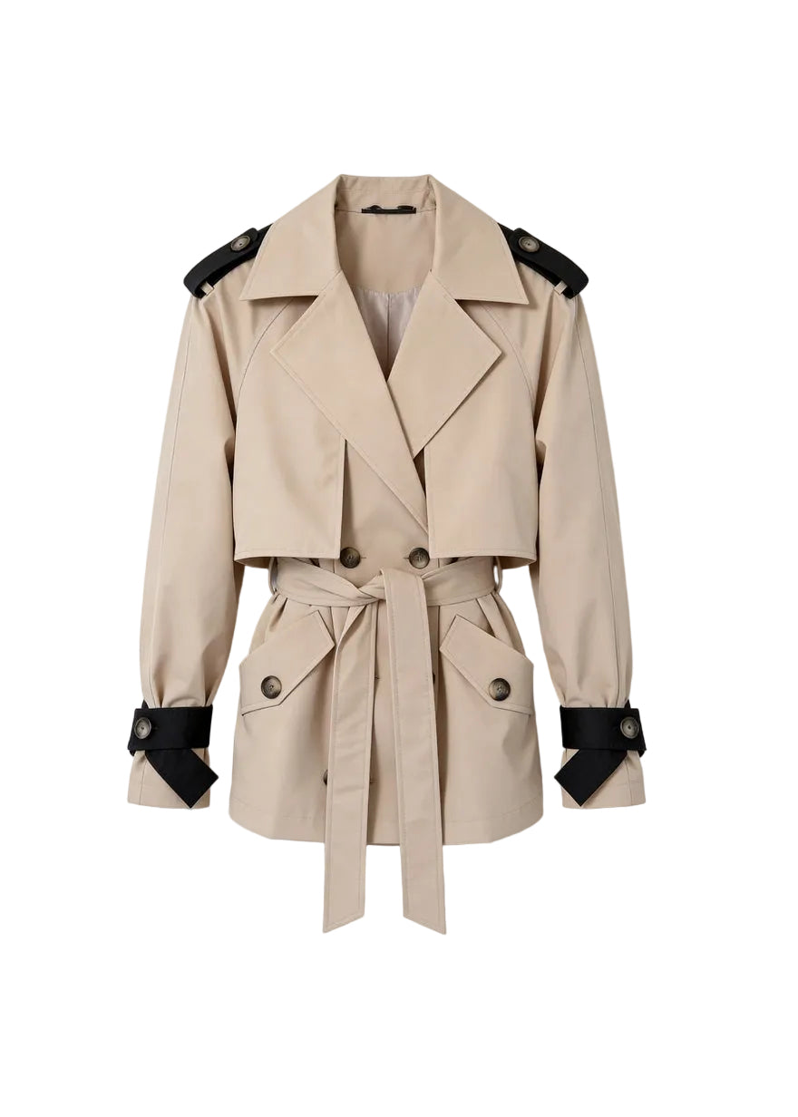 ВКОРОЧЕНИЙ ТРЕНЧ PARIS БЕЖЕВИЙ