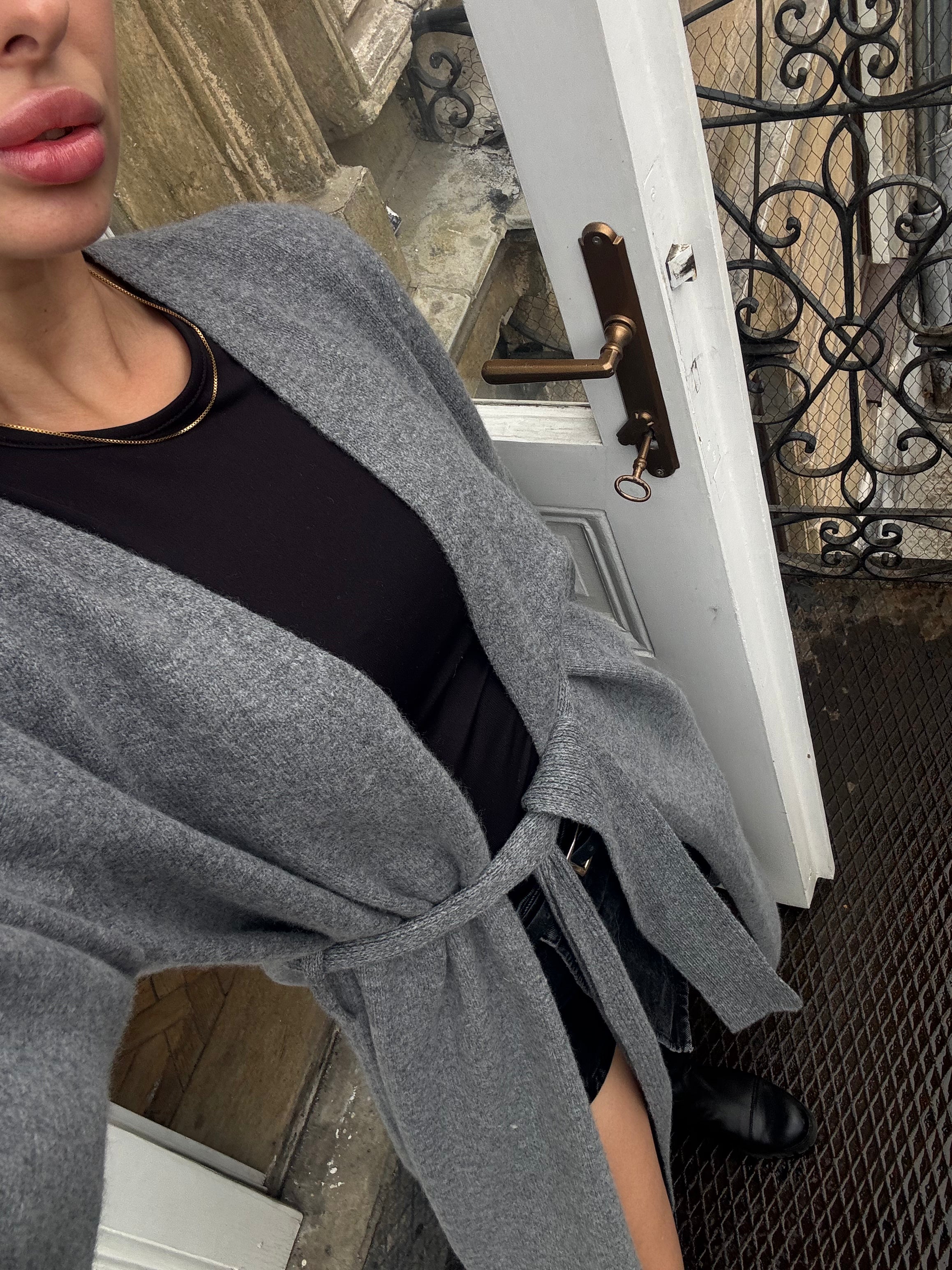 ВʼЯЗАНИЙ КАРДИГАН MERIN МАКСІ ТАУП