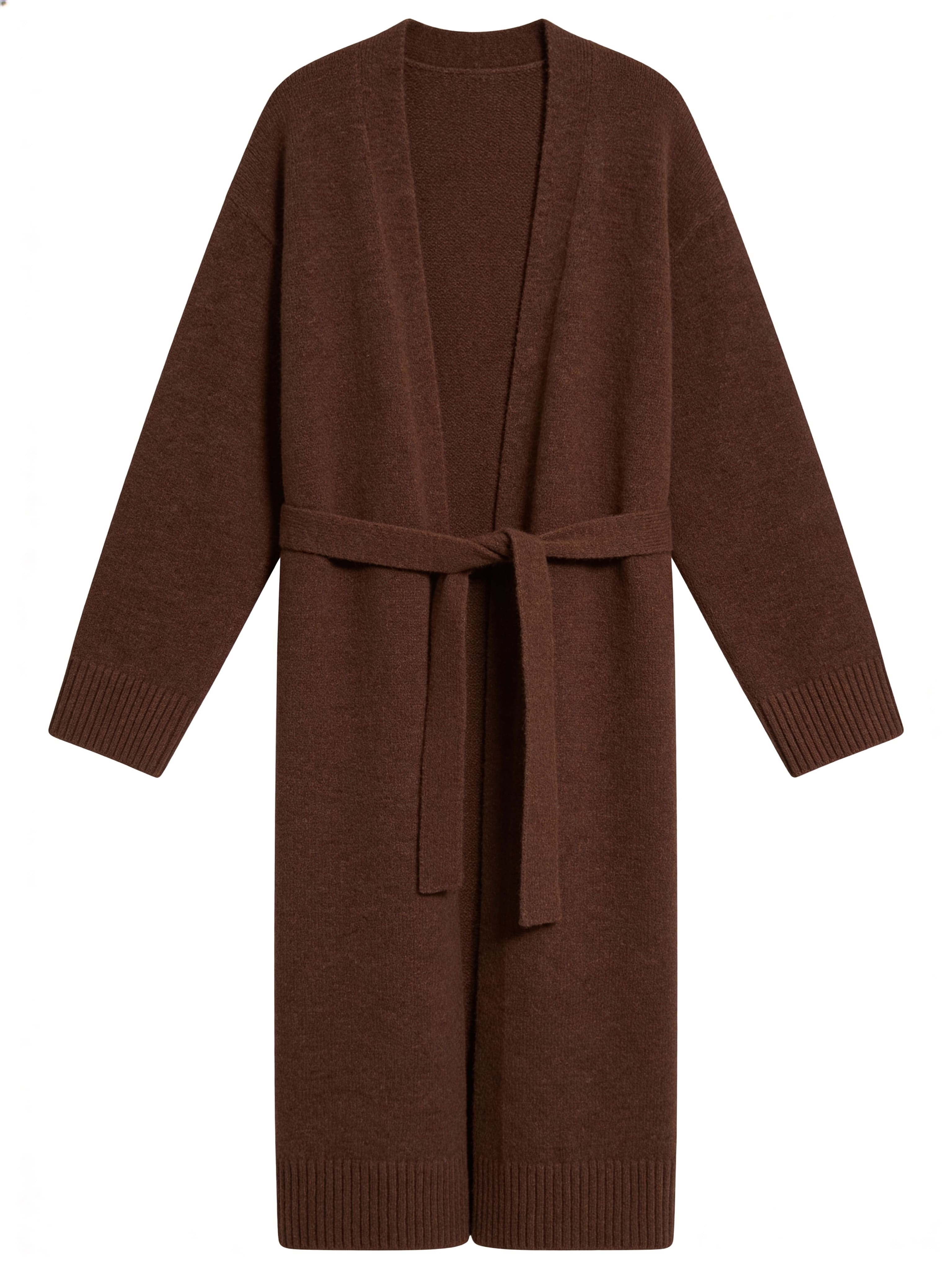 ВʼЯЗАНИЙ КАРДИГАН  MERIN MAXI КОЛЬОРУ CHOCO