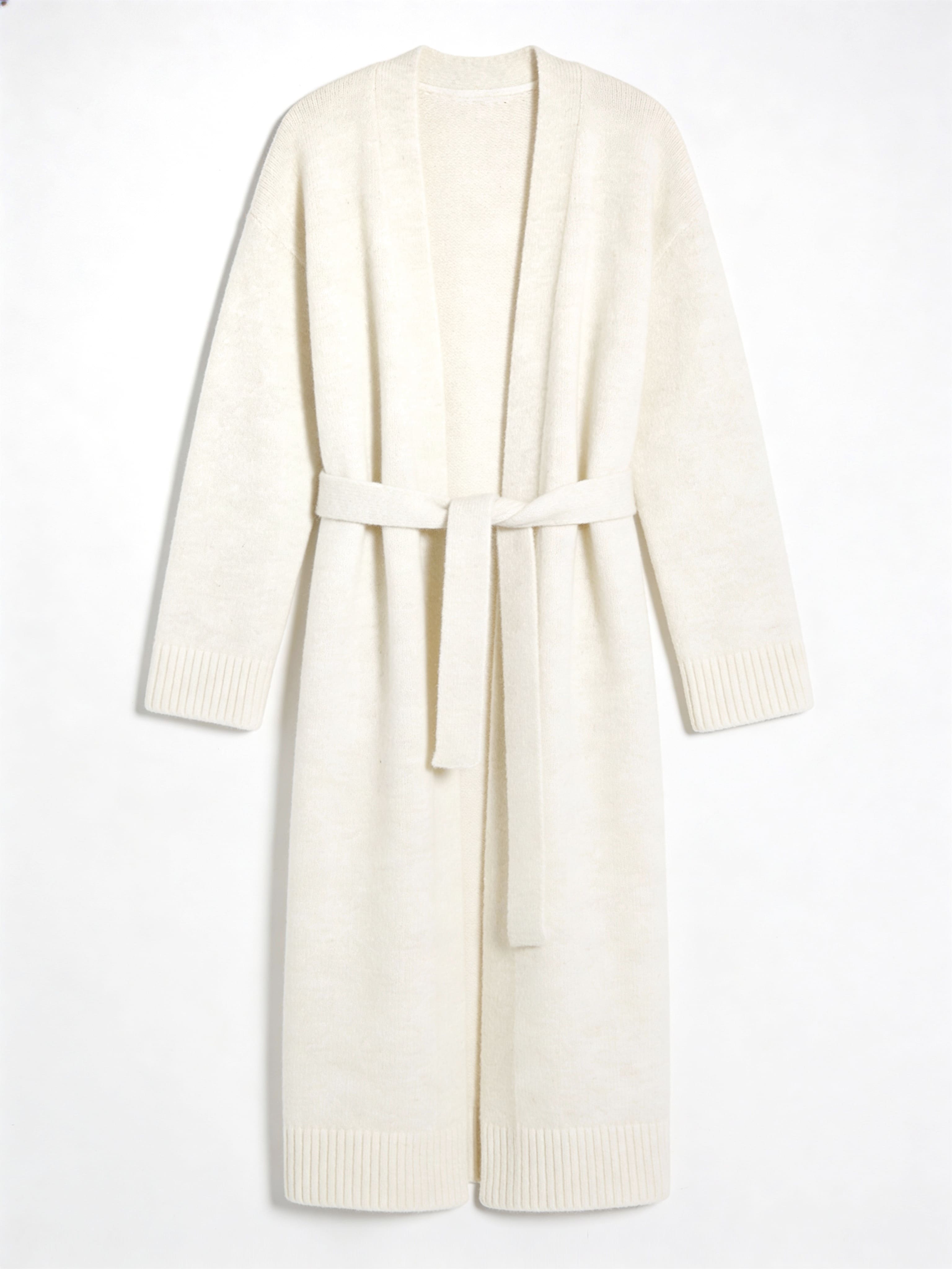 ВʼЯЗАНИЙ КАРДИГАН  MERIN MAXI КОЛЬОРУ MILK