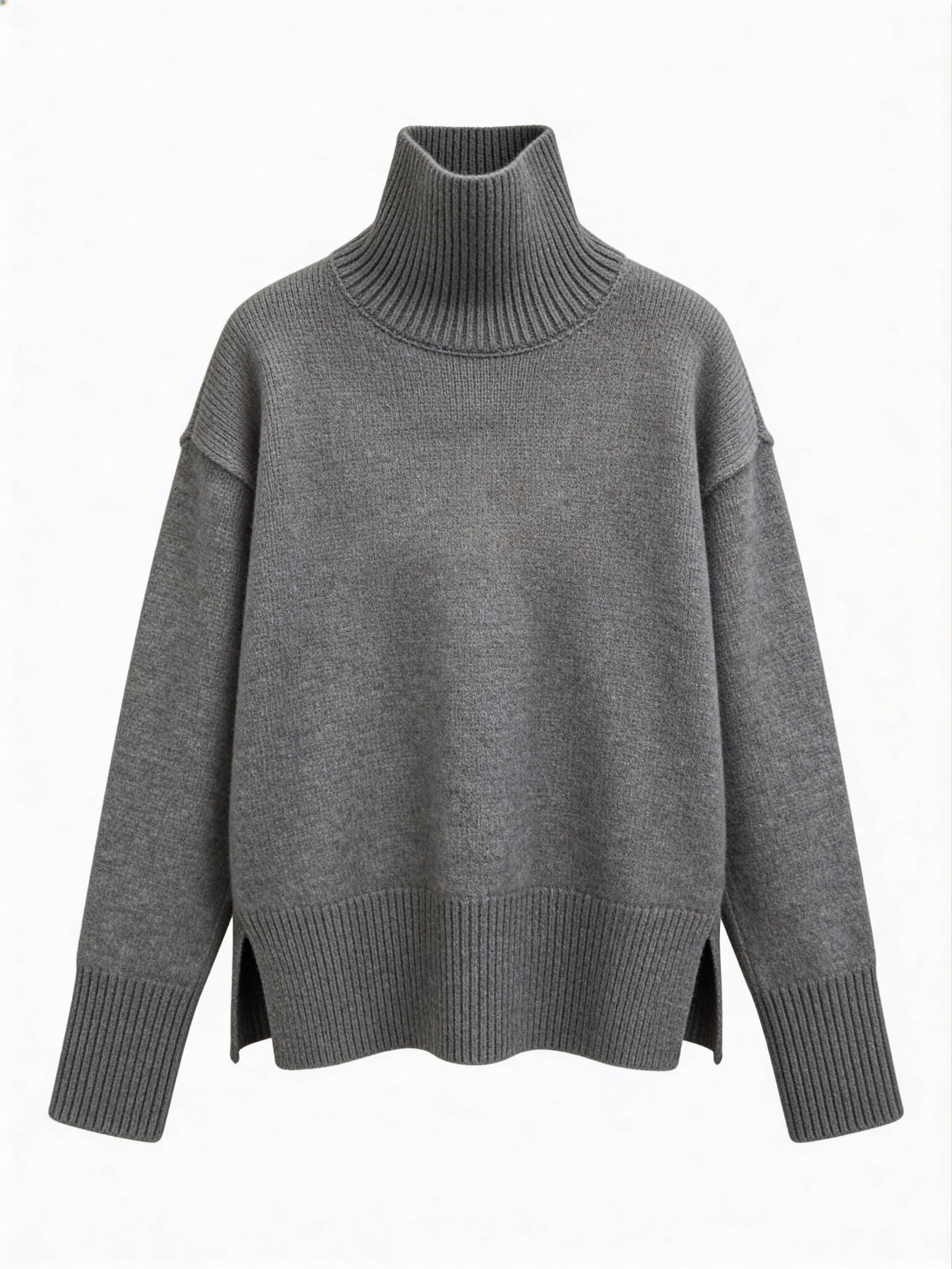 Вʼязаний светр з коміром MERIN TAUPE