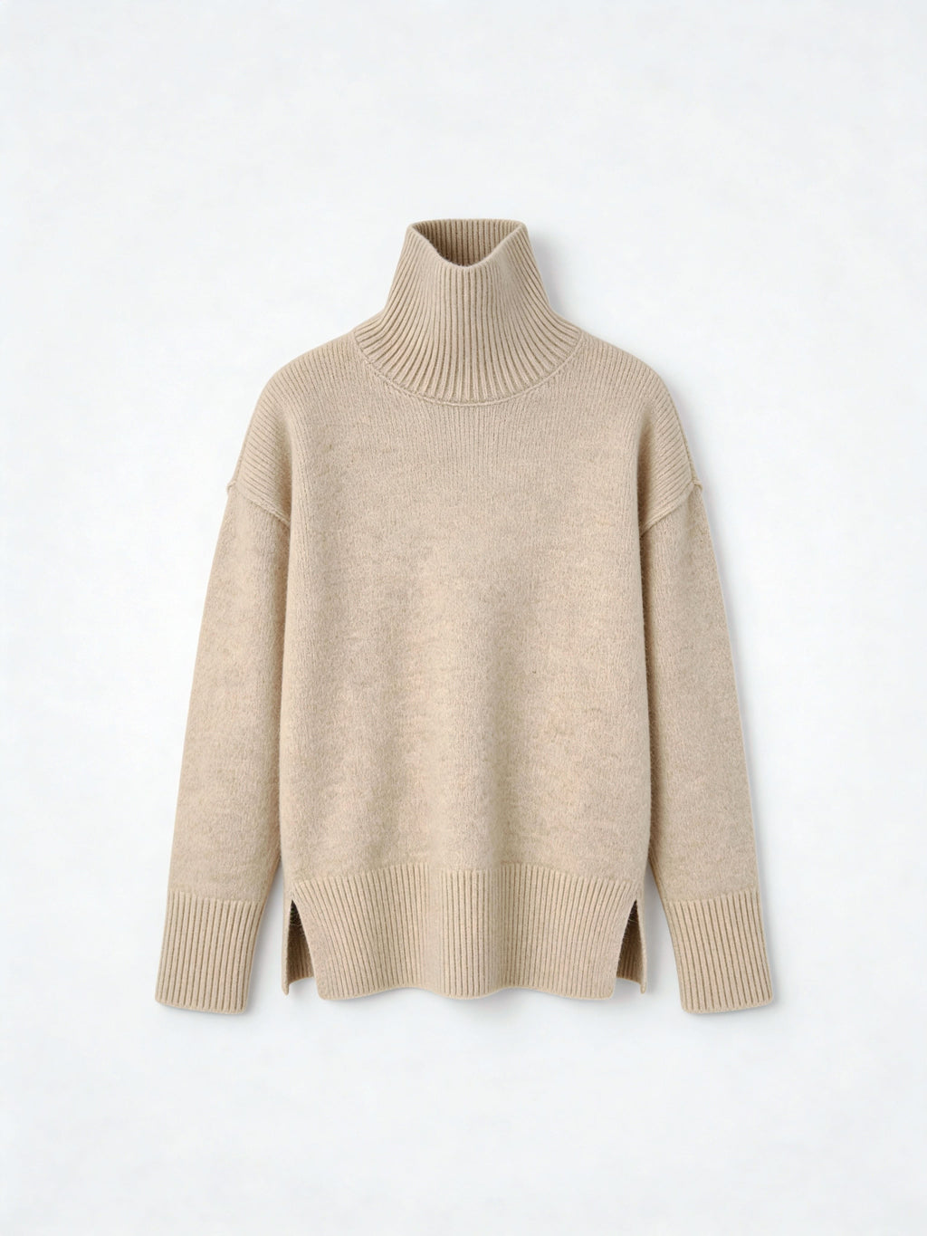 Вʼязаний светр з коміром MERIN BEIGE