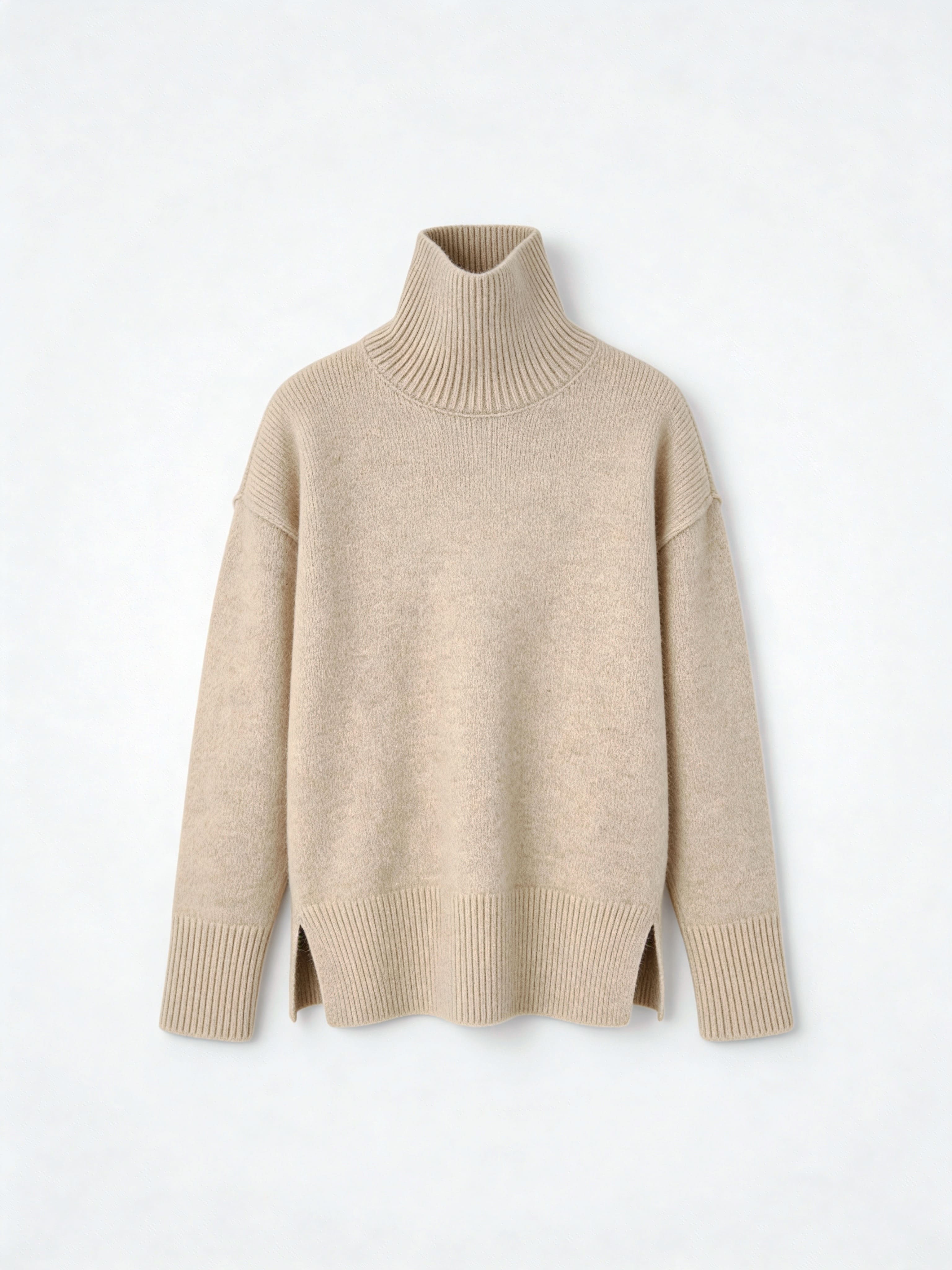 Вʼязаний светр з коміром MERIN BEIGE