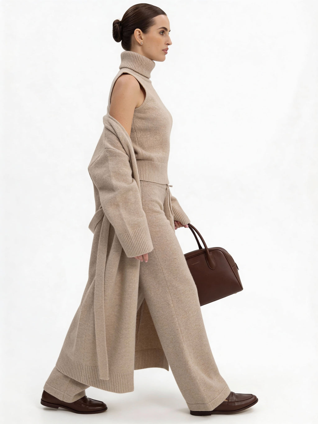 Вʼязані штани MERIN КОЛЬОРУ BEIGE