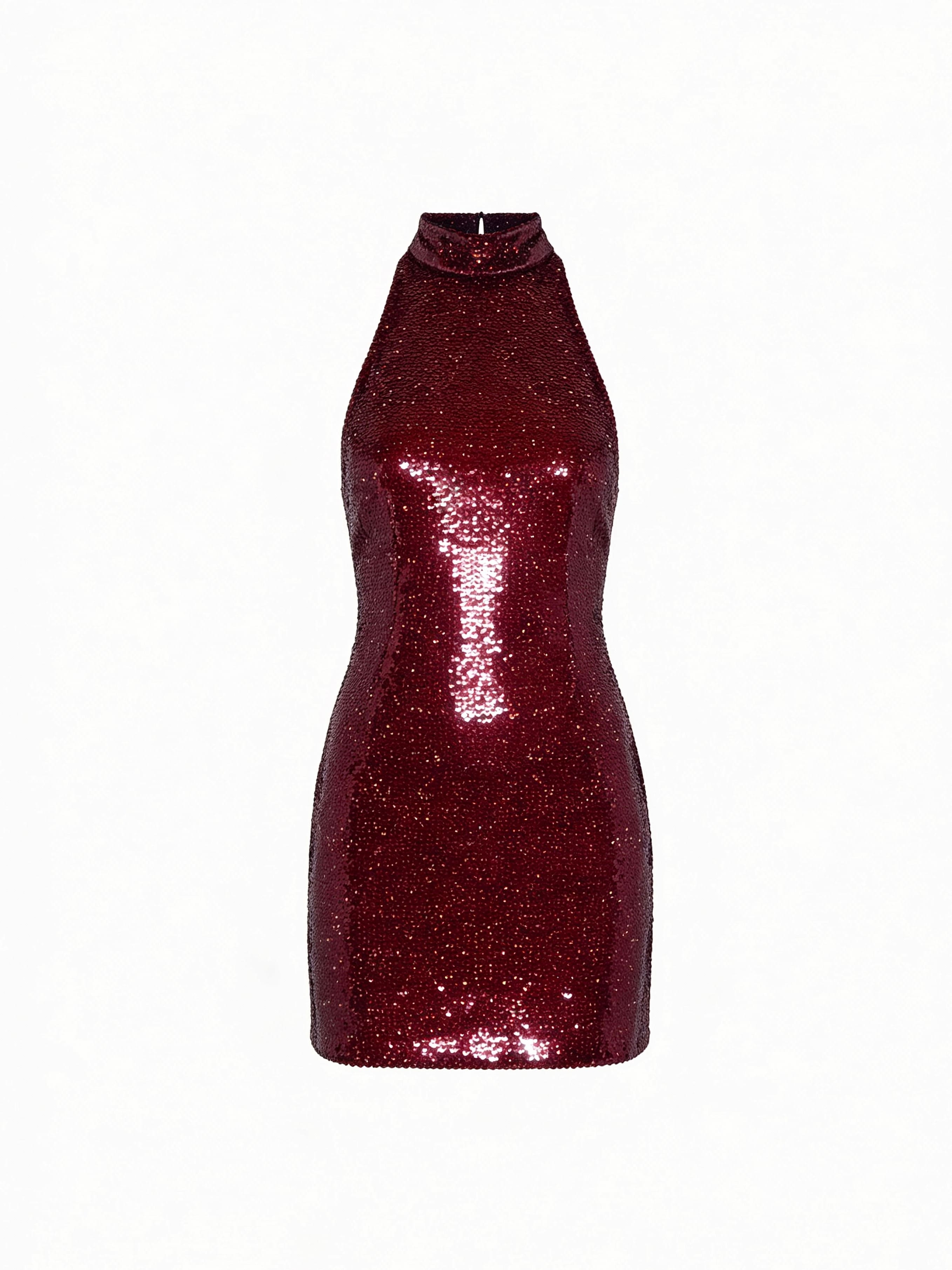 СУКНЯ SEQUIN BURGUNDY