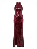 СУКНЯ SEQUIN MAXI BURGUNDY
