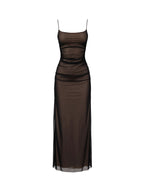 Сукня icon з ефектом подвійна шкіра, вид спереду на білому фоні