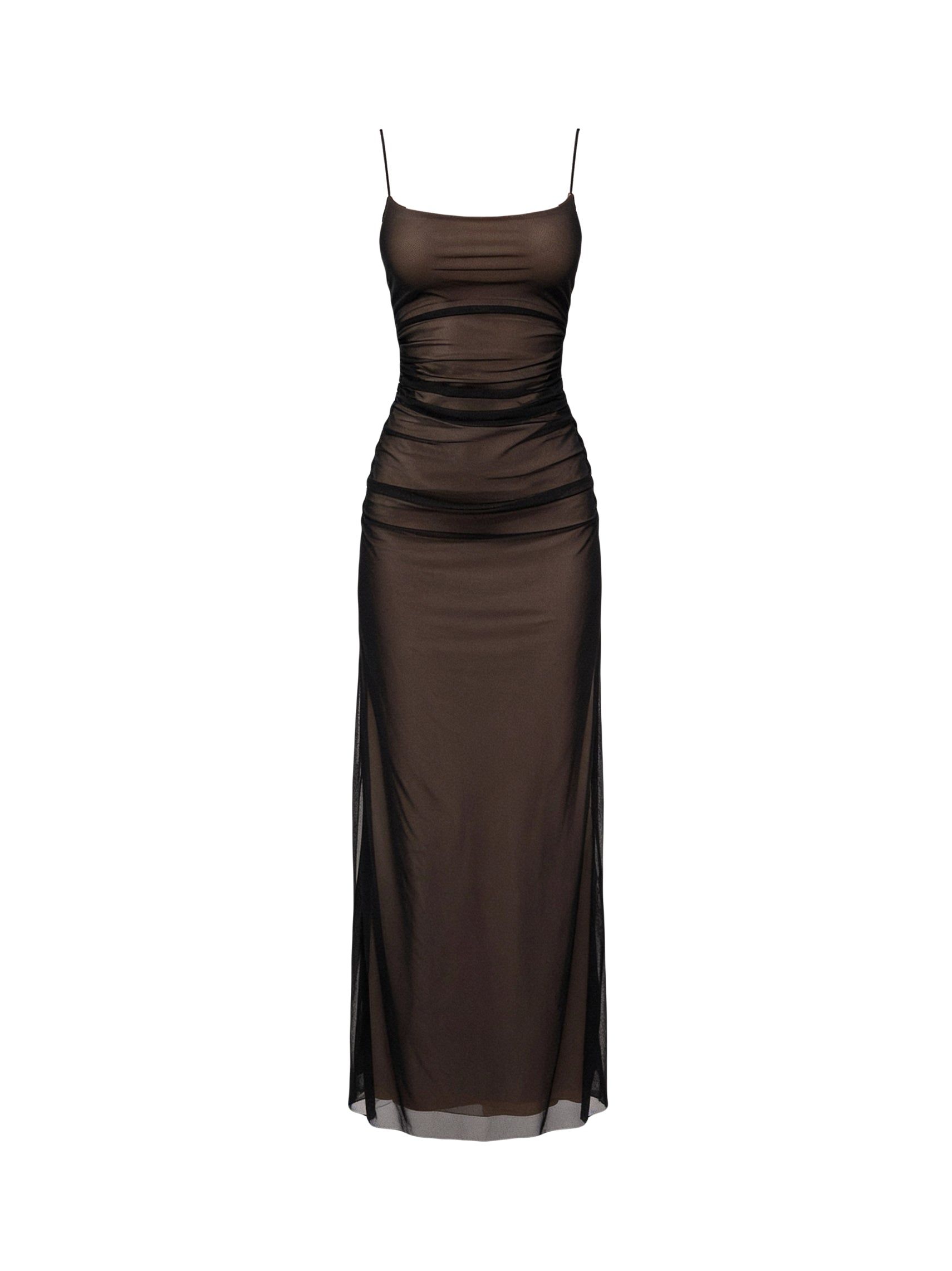 Сукня icon з ефектом подвійна шкіра, вид спереду на білому фоні